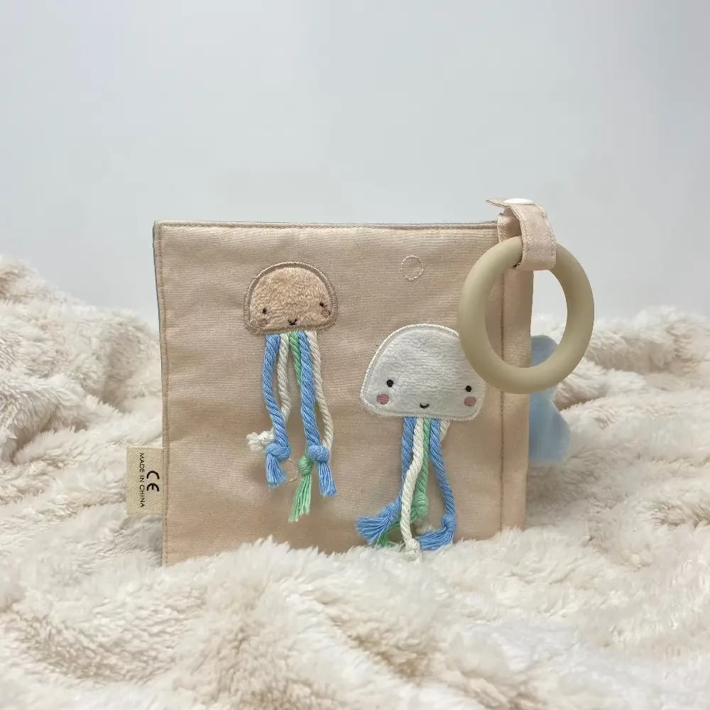 Ocean Friends Baby Fabric Book with Silicone Ring