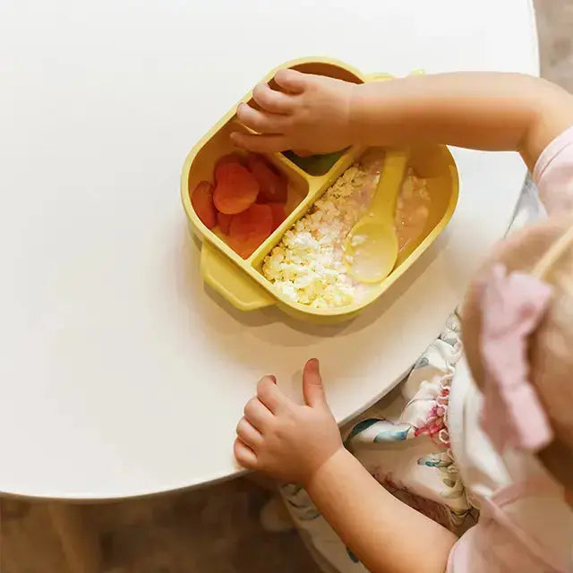BabyHyo Baby Divided Feeding Tray with Lid – 3 Compartment Weaning Plate