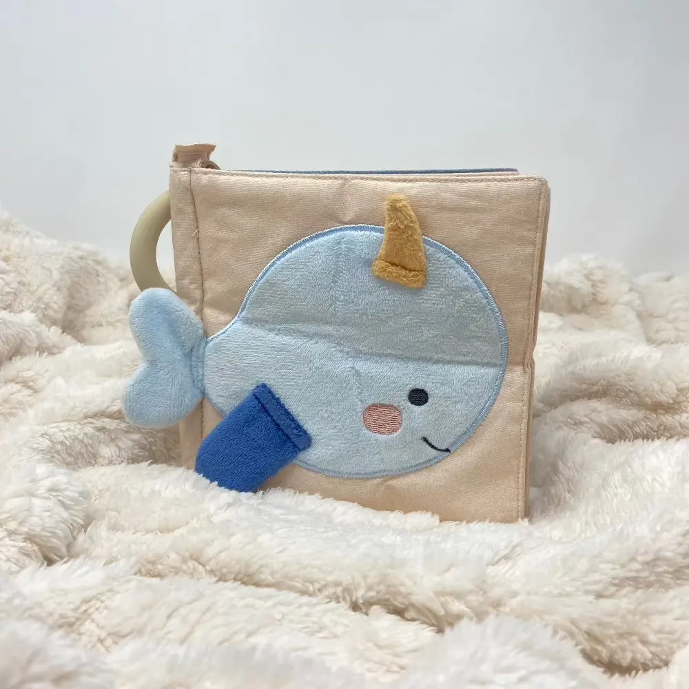Ocean Friends Baby Fabric Book with Silicone Ring