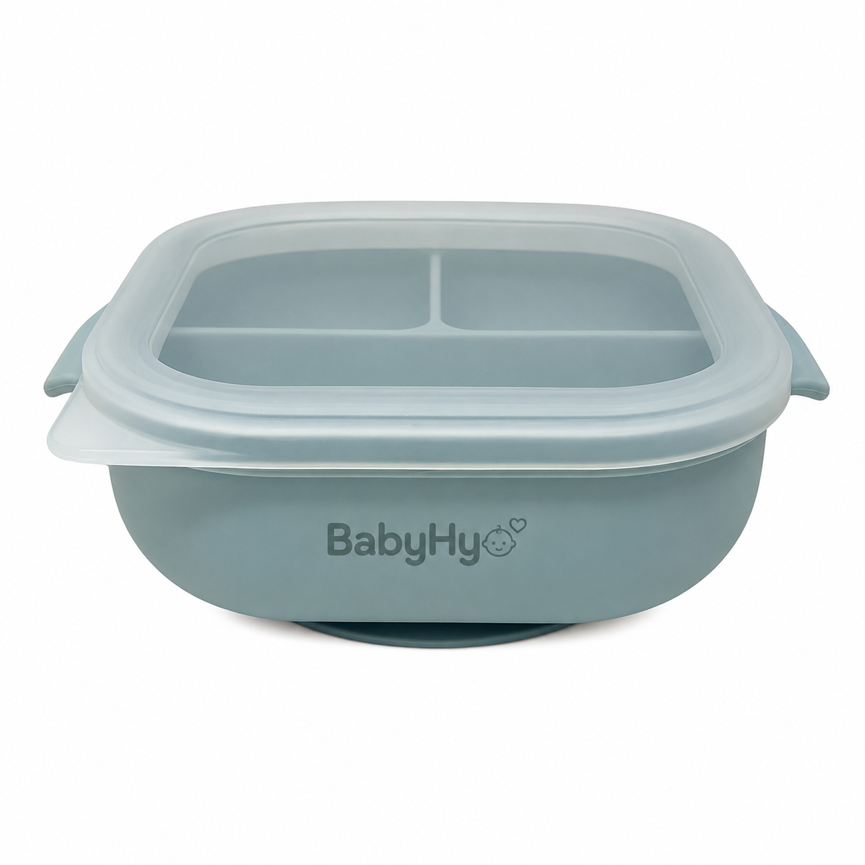 BabyHyo Baby Divided Feeding Tray with Lid – 3 Compartment Weaning Plate