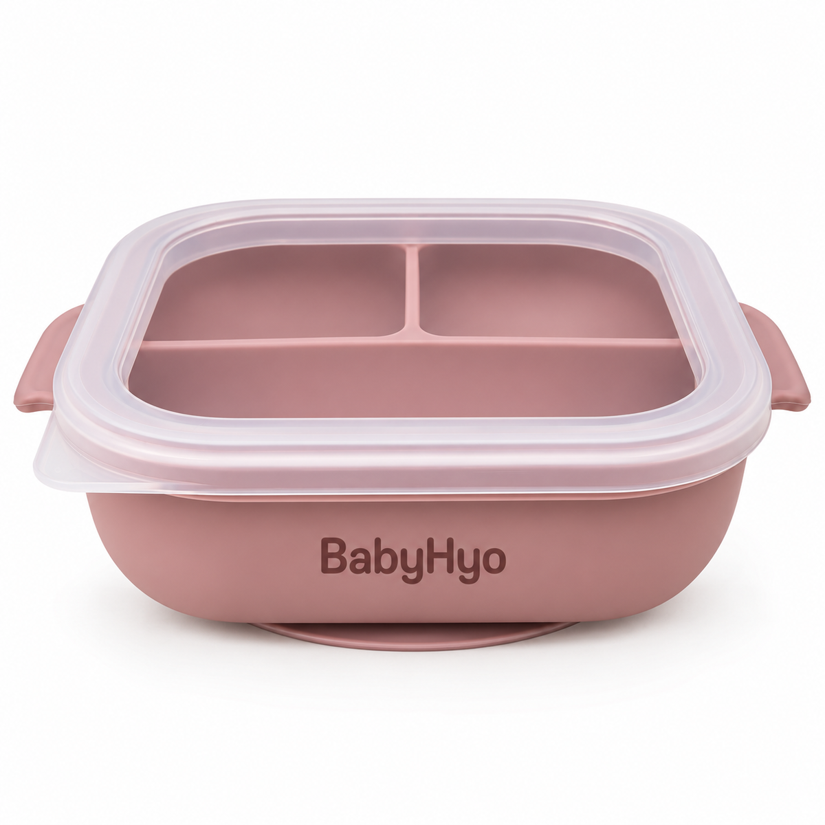 BabyHyo Baby Divided Feeding Tray with Lid – 3 Compartment Weaning Plate
