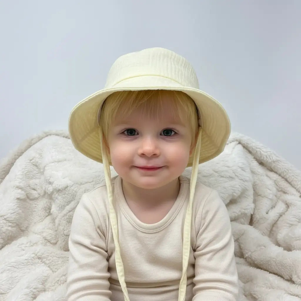 Baby Sun Hat from Breathable Cotton Muslin